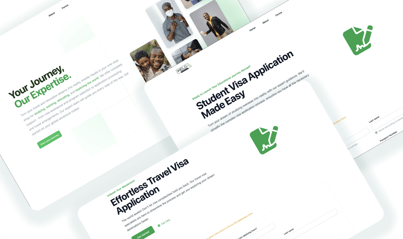 Imelda Yayala application form screens